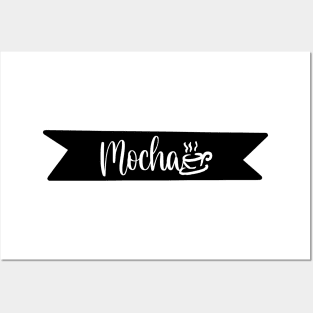 Mocha - Retro Vintage Coffee Typography - Gift Idea for Coffee Lovers and Caffeine Addicts Posters and Art